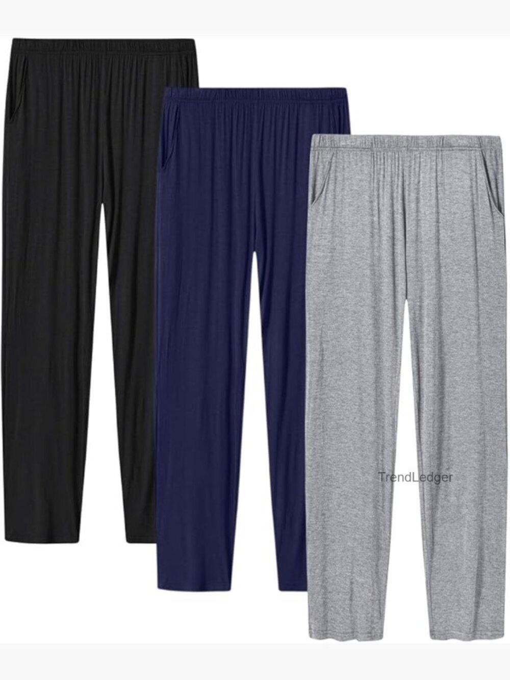 Soft Modal Pajama Pants with Pockets Elastic Drawstring Waist
